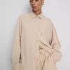 Camisas clásicas abotonadas de mezcla de algodón