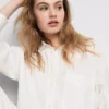 Camisas clásicas abotonadas de mezcla de algodón