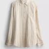 Camisas clásicas abotonadas de mezcla de algodón