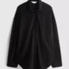 Camisas clásicas abotonadas de mezcla de algodón