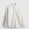Camisas clásicas abotonadas de mezcla de algodón