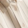 Camisas clásicas abotonadas de mezcla de algodón