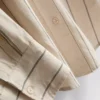 Camisas clásicas abotonadas de mezcla de algodón