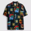 Camisas con estampado «Resort» y cuello revere