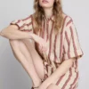Camisas de algodón a rayas de corte holgado