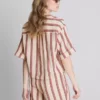 Camisas de algodón a rayas de corte holgado
