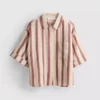 Camisas de algodón a rayas de corte holgado