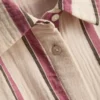Camisas de algodón a rayas de corte holgado
