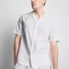 Camisas de manga corta de mezcla de lino