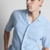 Camisas de manga corta de mezcla de lino