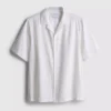 Camisas de manga corta de mezcla de lino