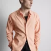 Camisas de manga larga de mezcla de lino