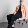 Camisas de manga larga de mezcla de lino