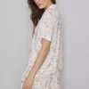 Camisas de pijama de manga corta con estampado floral