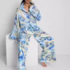 Camisas de playa de algodón estampadas con botones