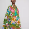 Camisas de playa de algodón estampadas con botones