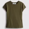 Camiseta ajustada con mangas casquillo