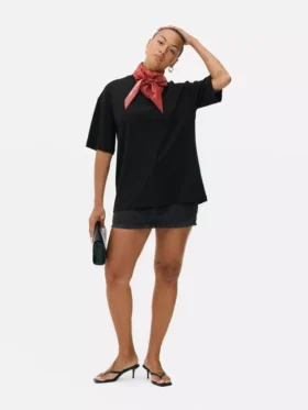 Camiseta básica de jersey oversize