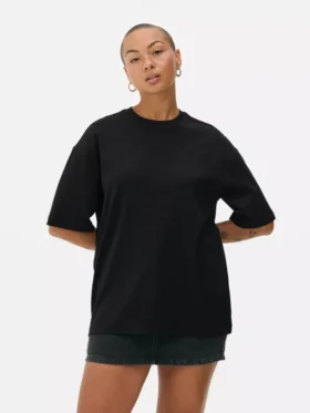 Camiseta básica de jersey oversize