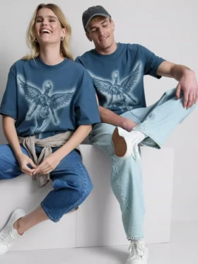 Camiseta con estampado del ángel de Nirvana