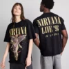Camiseta con estampado del ángel de Nirvana