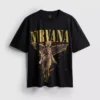 Camiseta con estampado del ángel de Nirvana