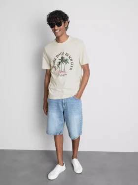 Camiseta con estampado «Paradise Beach»
