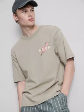 Camiseta con estampado «Washed Japan»