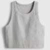 Camiseta corta acanalada sin costuras