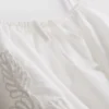 Camiseta corta de algodón bordada