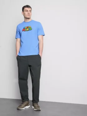 Camiseta de algodón con estampado de Super Mario