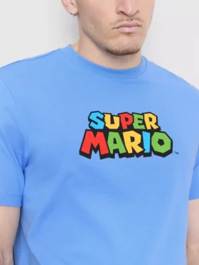Camiseta de algodón con estampado de Super Mario