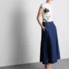Camiseta de algodón con estampado floral