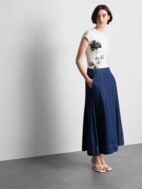 Camiseta de algodón con estampado floral