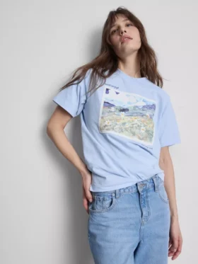 Camiseta de algodón con paisaje de Vincent van Gogh
