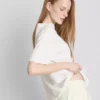 Camiseta de algodón «Croissant» con motivos de volantes y corazones rotos