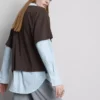 Camiseta de algodón de corte recto con cuello redondo