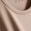 Camiseta de algodón de corte recto con cuello redondo