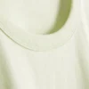 Camiseta de algodón de corte recto con cuello redondo