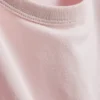 Camiseta de algodón de corte recto con cuello redondo