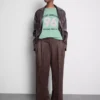 Camiseta de algodón de manga corta con estampado en pantalones cortos