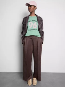 Camiseta de algodón de manga corta con estampado en pantalones cortos