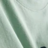 Camiseta de algodón de manga corta con estampado en pantalones cortos