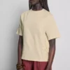Camiseta de algodón de manga corta tejida a ganchillo