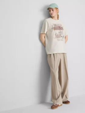 Camiseta de algodón «Peanuts Snoopy Café»