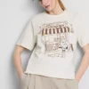 Camiseta de algodón «Peanuts Snoopy Café»