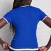 Camiseta de cuello redondo de doble capa