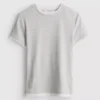 Camiseta de cuello redondo de doble capa