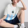 Camiseta de fútbol argentina con cuello