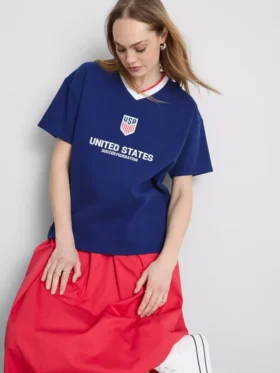 Camiseta de fútbol de algodón de la Federación de Fútbol de EE. UU.